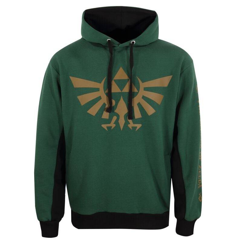 The Legend Of Zelda - Gaming Kapuzenpullover - Hyrule and Symbols - M bis XXL - Größe XXL - dunkelgrün von The Legend Of Zelda