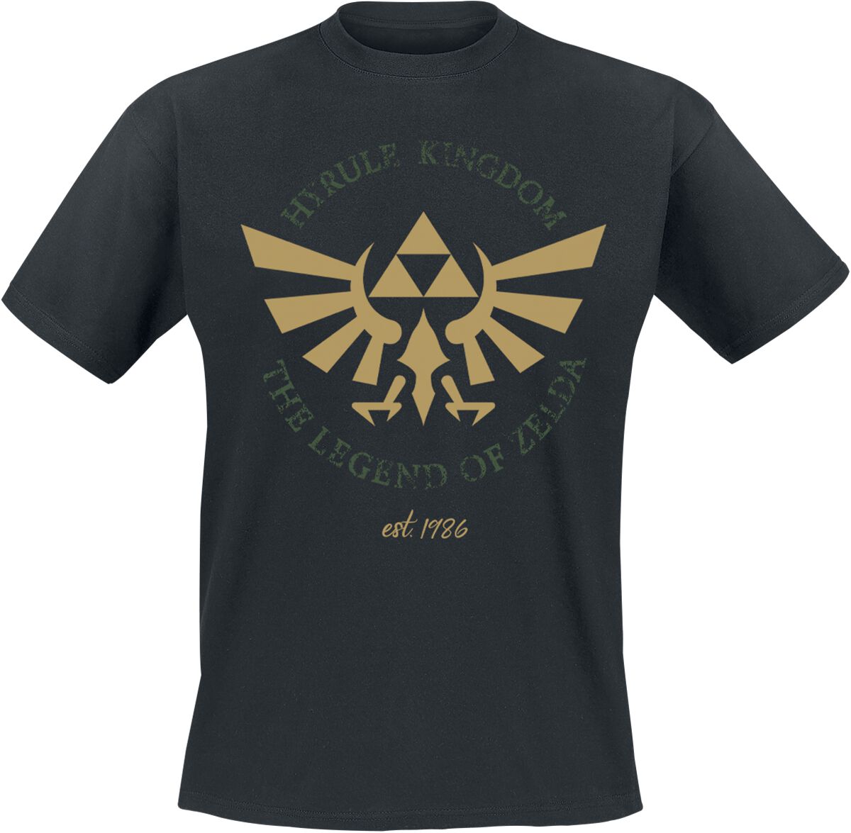 The Legend Of Zelda - Gaming T-Shirt - Hyrule Crest - S bis XXL - für Männer - Größe XXL - schwarz von The Legend Of Zelda