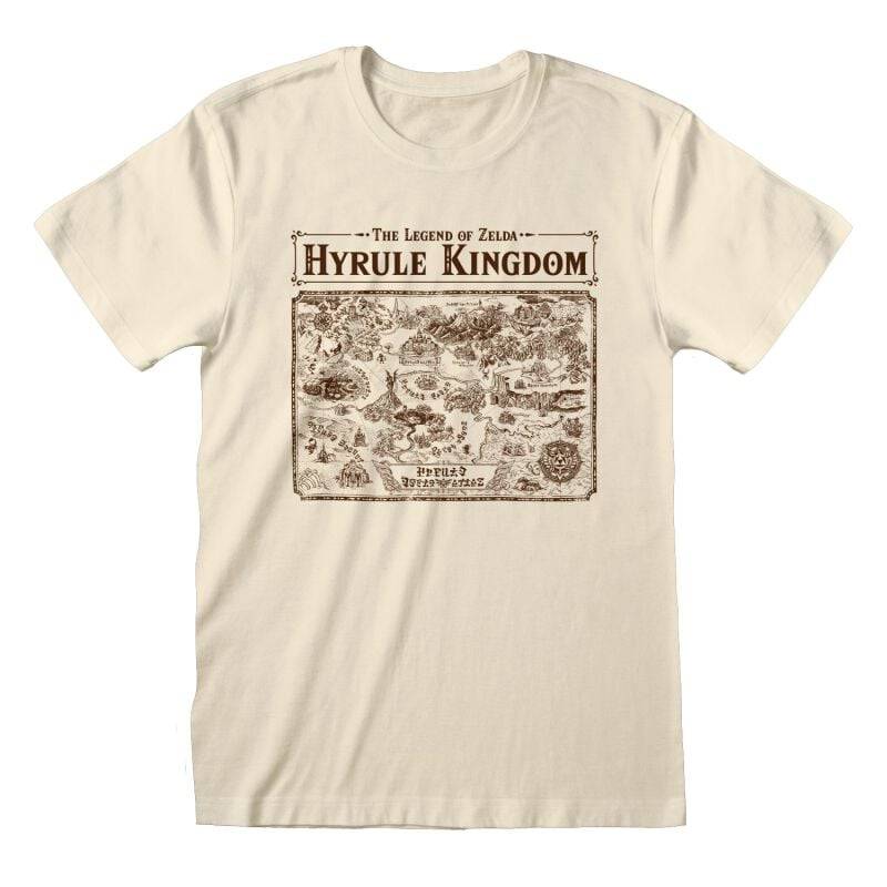 The Legend Of Zelda - Gaming T-Shirt - Map of Hyrule - S bis XXL - Größe L - altweiß von The Legend Of Zelda