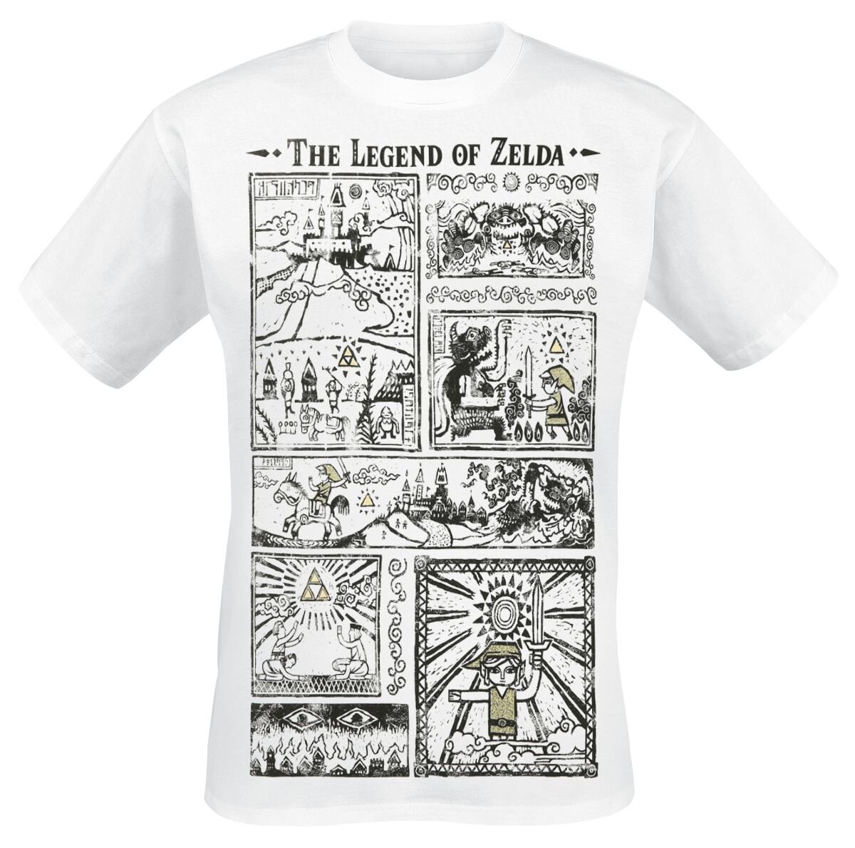 The Legend Of Zelda - Gaming T-Shirt - Zeichnung - M bis XXL - für Männer - Größe M - weiß von The Legend Of Zelda