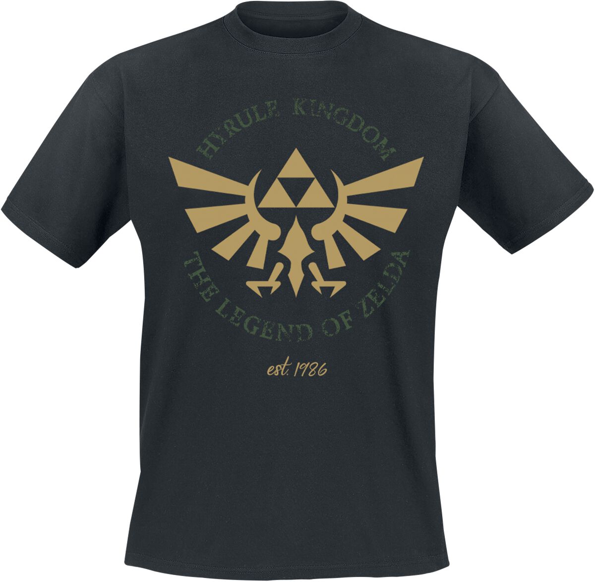 The Legend Of Zelda Hyrule Crest T-Shirt schwarz in XXL von The Legend Of Zelda