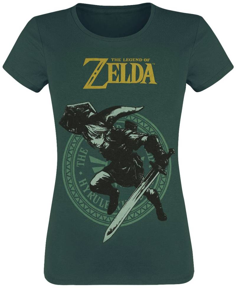 The Legend Of Zelda Link Pose T-Shirt dunkelgrün in M von The Legend Of Zelda