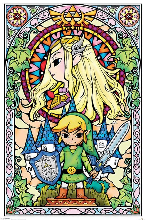 The Legend Of Zelda Stained Glass Poster multicolor von The Legend Of Zelda