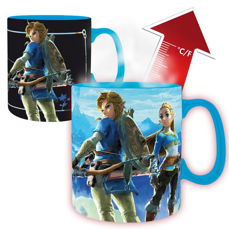 The Legend Of Zelda Zelda & Link - Tasse mit Thermoeffekt Tasse multicolor von The Legend Of Zelda