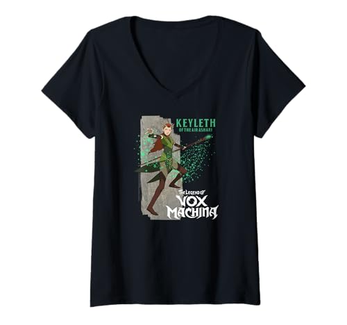 Damen The Legend of Vox Machina Keyleth T-Shirt mit V-Ausschnitt von The Legend of Vox Machina