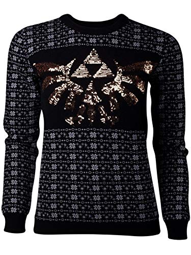 Difuzed Nintendo Zelda Weihnachtspullover Damen Schwarz XL von The Legend of Zelda