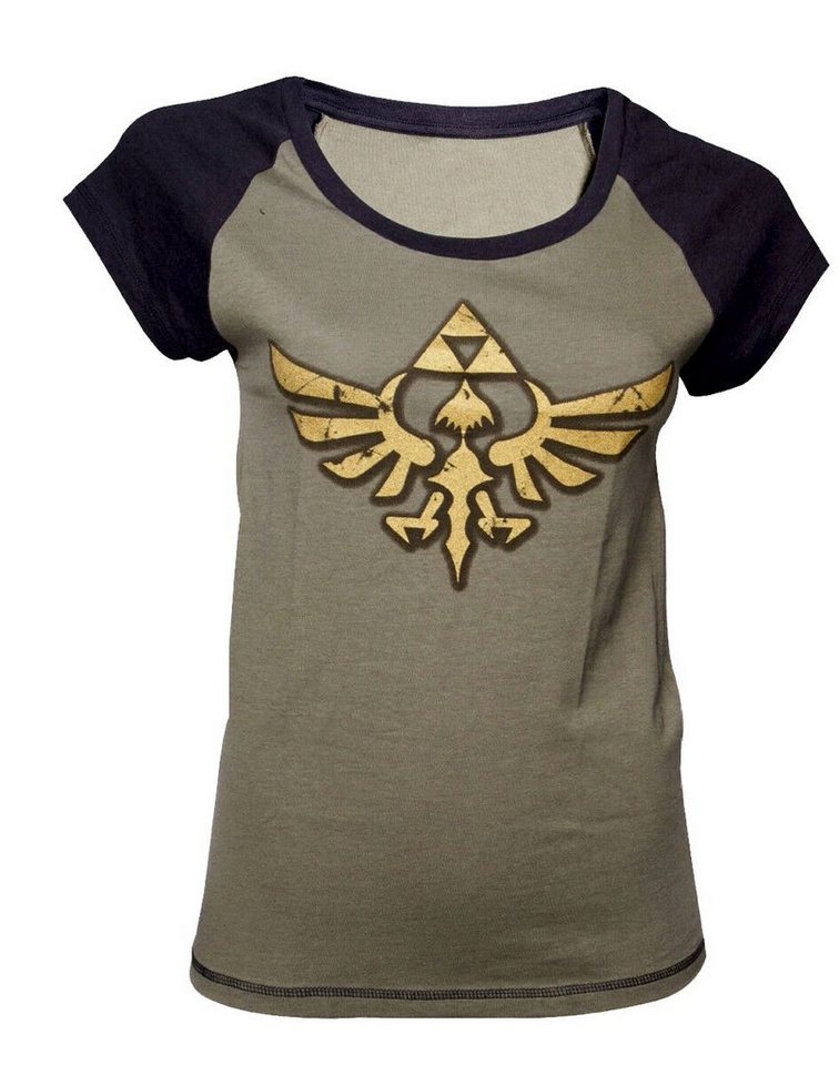 The Legend of Zelda Print-Shirt ZELDA T-Shirt Damen oliv Zelda Damen Merchendise T-Shirt von The Legend of Zelda