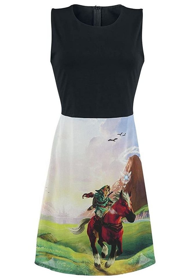 The Legend of Zelda Sommerkleid Zelda Kleid Damen und Mädchen schwarz Ocarina of Time Gr. M L von The Legend of Zelda