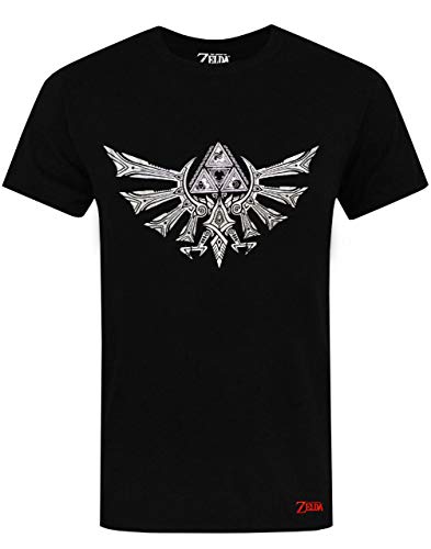 ZELDA Legende T-Shirt Nintendo Triforce Spiel Logo Schwarz Kurzarm Herren T von The Legend of Zelda