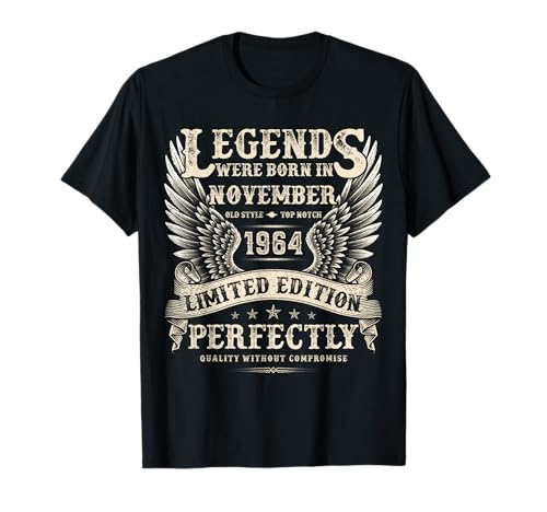 Vintage 61 Jahre alte Geschenke für Männer November 1964 61. Geburtstag T-Shirt Vintage 61 Jahre alte Geschenke für Männer November 1964 61. Geburtstag T-Shirt von The Legendary Man birthday Gifts In November Tee