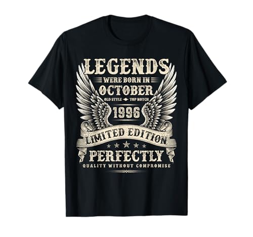 Vintage 29 Jahre alte Geschenke für Männer Oktober 1996 29th Bday T-Shirt Vintage 29 Jahre alte Geschenke für Männer Oktober 1996 29th Bday T-Shirt von The Legendary Man birthday Gifts In October Tee