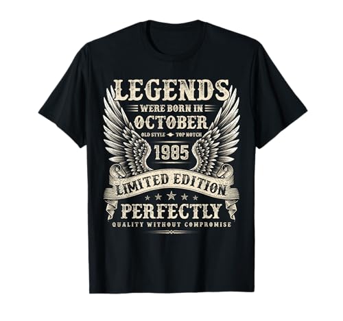 Vintage 40 Jahre alte Geschenke für Männer Oktober 1985 40. Geburtstag T-Shirt Vintage 40 Jahre alte Geschenke für Männer Oktober 1985 40. Geburtstag T-Shirt von The Legendary Man birthday Gifts In October Tee