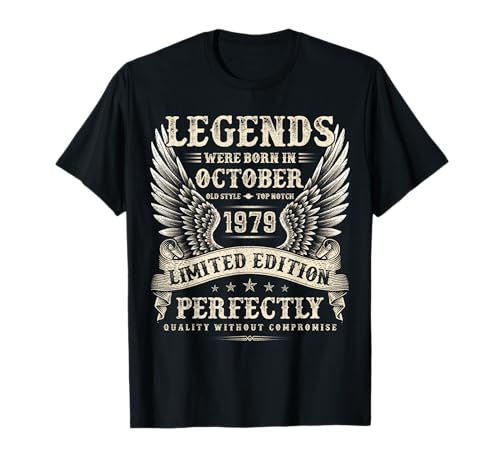 Vintage 46 Jahre alte Geschenke für Männer Oktober 1979 46th Bday T-Shirt Vintage 46 Jahre alte Geschenke für Männer Oktober 1979 46th Bday T-Shirt von The Legendary Man birthday Gifts In October Tee