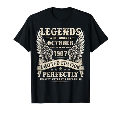 Vintage 58 Jahre alte Geschenke für Männer Oktober 1967 58. Geburtstag T-Shirt Vintage 58 Jahre alte Geschenke für Männer Oktober 1967 58. Geburtstag T-Shirt von The Legendary Man birthday Gifts In October Tee