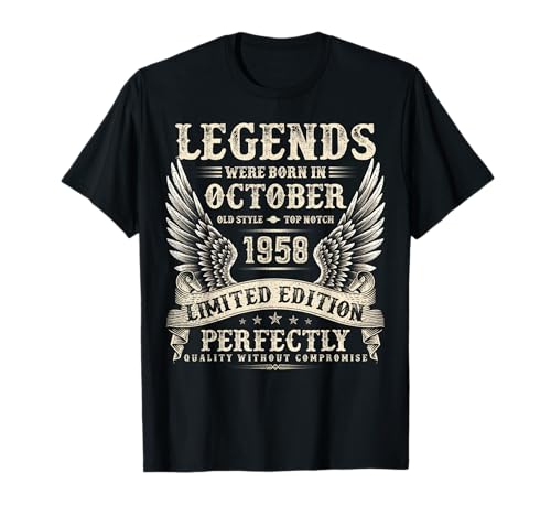 Vintage 67 Jahre alte Geschenke für Männer Oktober 1958 67. Geburtstag T-Shirt Vintage 67 Jahre alte Geschenke für Männer Oktober 1958 67. Geburtstag T-Shirt von The Legendary Man birthday Gifts In October Tee