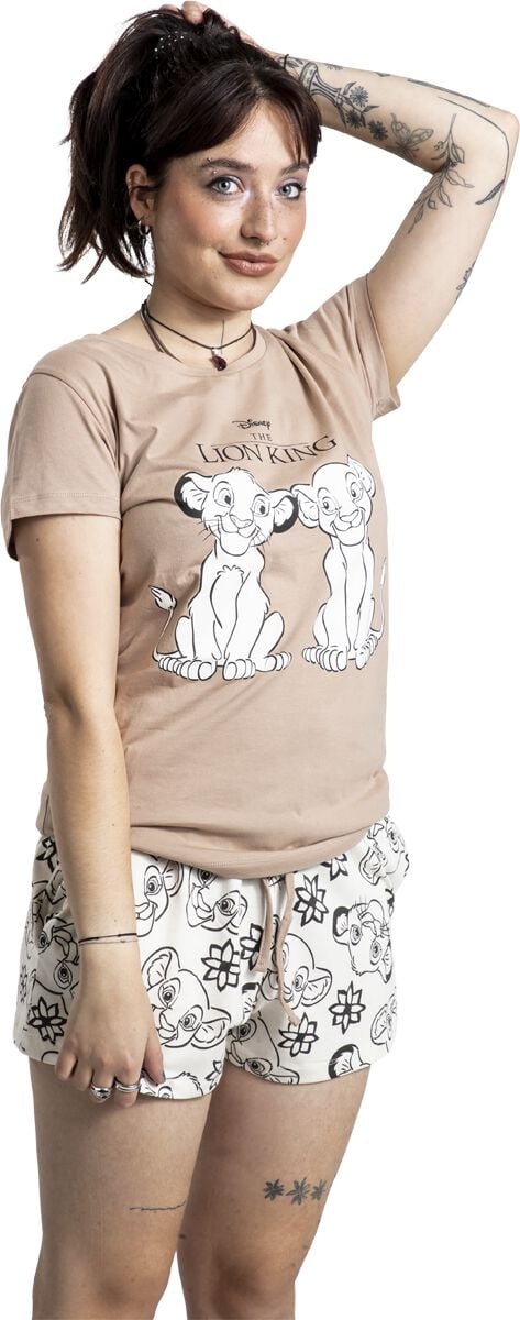 The Lion King - Disney Schlafanzug - Simba & Nala - S bis 3XL - für Damen - Größe 3XL - beige/braun  - EMP exklusives Merchandise! von The Lion King