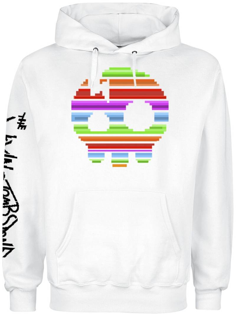 The Living Tombstone Kapuzenpullover - 8 Bit Rainbow Skull - S bis XXL - für Männer - Größe XXL - weiß  - Lizenziertes Merchandise! von The Living Tombstone