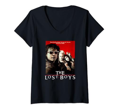 The Lost Boys Hombre Red Poster T-Shirt mit V-Ausschnitt von The Lost Boys