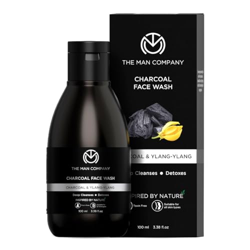 THE MAN COMPANY Aktivkohle Gesichtsseife für Männer – Aktivkohle Gesichtsreinigung (100 ml) – Purifying, Anti Aging – Gesichtswaschmittel mit Argan öl & Ylang Ylang – Parabenfrei, Sulfatfrei von The Man Company