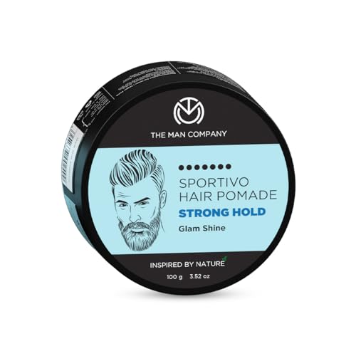 The Man Company Sportivo Stronghold Haarstyling-Pomadewachs für Herren | Stilvoller Haar-Volumizer mit glänzendem Finish | Nicht klebend – 100 g von The Man Company