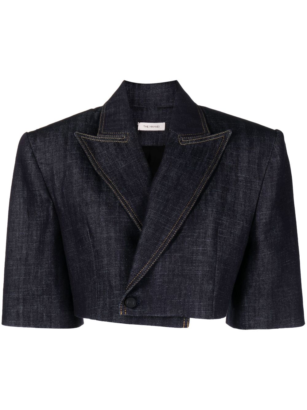 The Mannei Aspos Cropped-Blazer - Blau von The Mannei