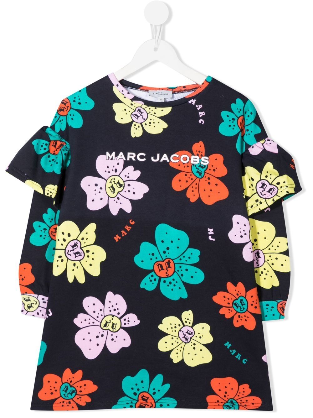 Marc Jacobs Kids Gerüschtes Kleid mit Blumen-Print - Blau von Marc Jacobs Kids