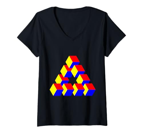 Damen Unmögliches Dreieck T-Shirt mit V-Ausschnitt Damen Unmögliches Dreieck T-Shirt mit V-Ausschnitt von The Mathematical Series