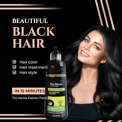 The Mertos Fashion Trend 3-in-1-Shampoo zum Färben von grauem Haar, Shampoo zum Färben von Haaren, für Frauen und Männer, pflanzliche Inhaltsstoffe, 500 ml, 1 Unze (Packung The Mertos Fashion Trend 3-in-1-Shampoo zum Färben von grauem Haar, Shampoo zum Färben von Haaren, für Frauen und Männer, pflanzliche Inhaltsstoffe, 500 ml, 1 Unze (Packung von The Mertos Fashion Trend