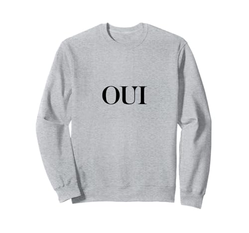 Oui Damen French Word White Sweatshirt Oui Damen French Word White Sweatshirt von The Modern Aesthetic