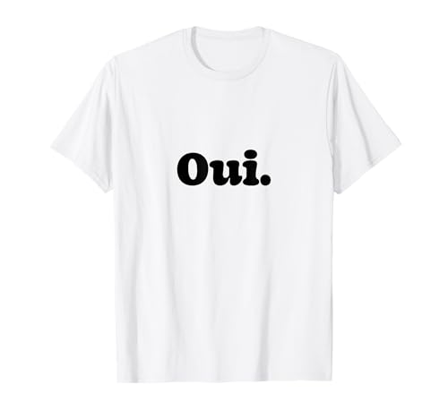 Oui Damen French Word White T-Shirt Oui Damen French Word White T-Shirt von The Modern Aesthetic