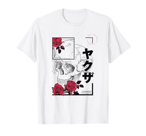 Japanese Aesthetic Vaporwave Sad Eboy Skull Graphic T-Shirt von The Modish Bunker - Streetwear Harajuku Collection