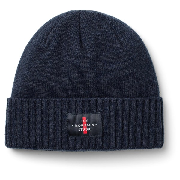 The Mountain Studio - Cashmere Mix Cross Logo Beanie - Mütze Gr One Size blau von The Mountain Studio