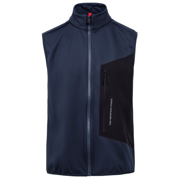 The Mountain Studio - Techno Grid Fleece Vest - Fleeceweste Gr XXL blau von The Mountain Studio