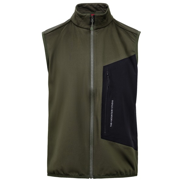 The Mountain Studio - Techno Grid Fleece Vest - Fleeceweste Gr XXL oliv von The Mountain Studio
