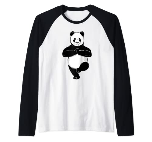 Lustige spirituelle Yoga Panda Kinder Erwachsene Raglan von The Mountain