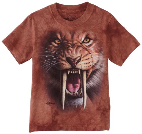 The Mountain Big Boys Sabertooth Tiger Shirt Gr. XL, Braun und Rot von The Mountain