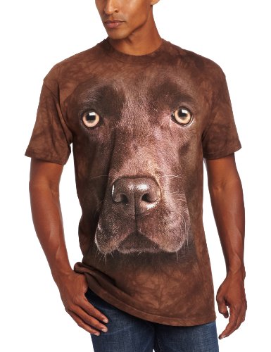 The Mountain Chocolate Lab Face Adult T-Shirt, Brown, 2XL von The Mountain