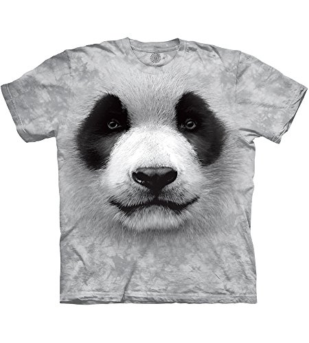 The Mountain Herren Big Face Panda T-Shirt - Grau - XX-Large von The Mountain