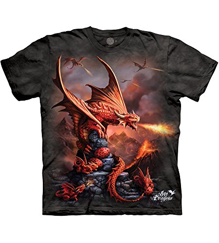 The Mountain Herren Fire Dragon T-Shirt, grau, 3X-Groß von The Mountain