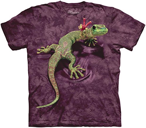 The Mountain Herren Standard Peace Out Gecko T-Shirt, Kastanienbraun, Größe M von The Mountain