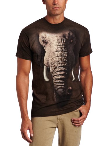 The Mountain Herren T-Shirt mit Elefantengesicht, braun, Groß von The Mountain