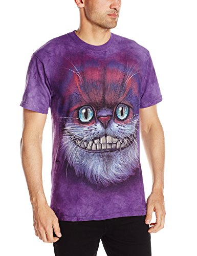 The Mountain Herren T-Shirt mit Grinsekatze - Violett - XX-Large von The Mountain