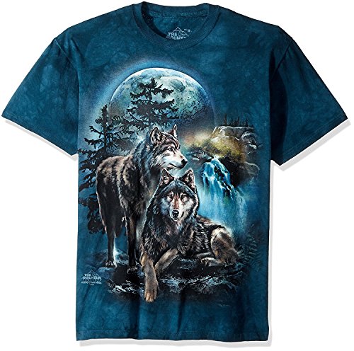 The Mountain Herren Wolf Lookout T-Shirt, Grün, Klein von The Mountain