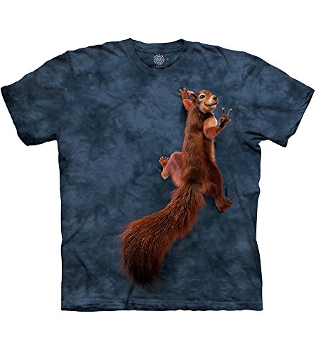 The Mountain Peace Squirrel T-Shirt für Herren, kurzärmelig, grau, Klein von The Mountain
