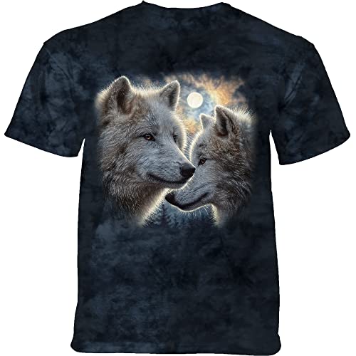 The Mountain T-Shirt Moonlit Mates Wolf Large von The Mountain