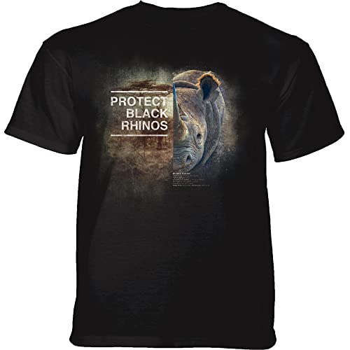 The Mountain T-Shirt Protect Rhino Black Large von The Mountain