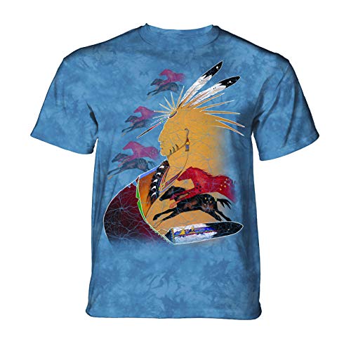 The Mountain Unisex-Erwachsene Future Horse Vision T-Shirt, blau, XXX-Large von The Mountain