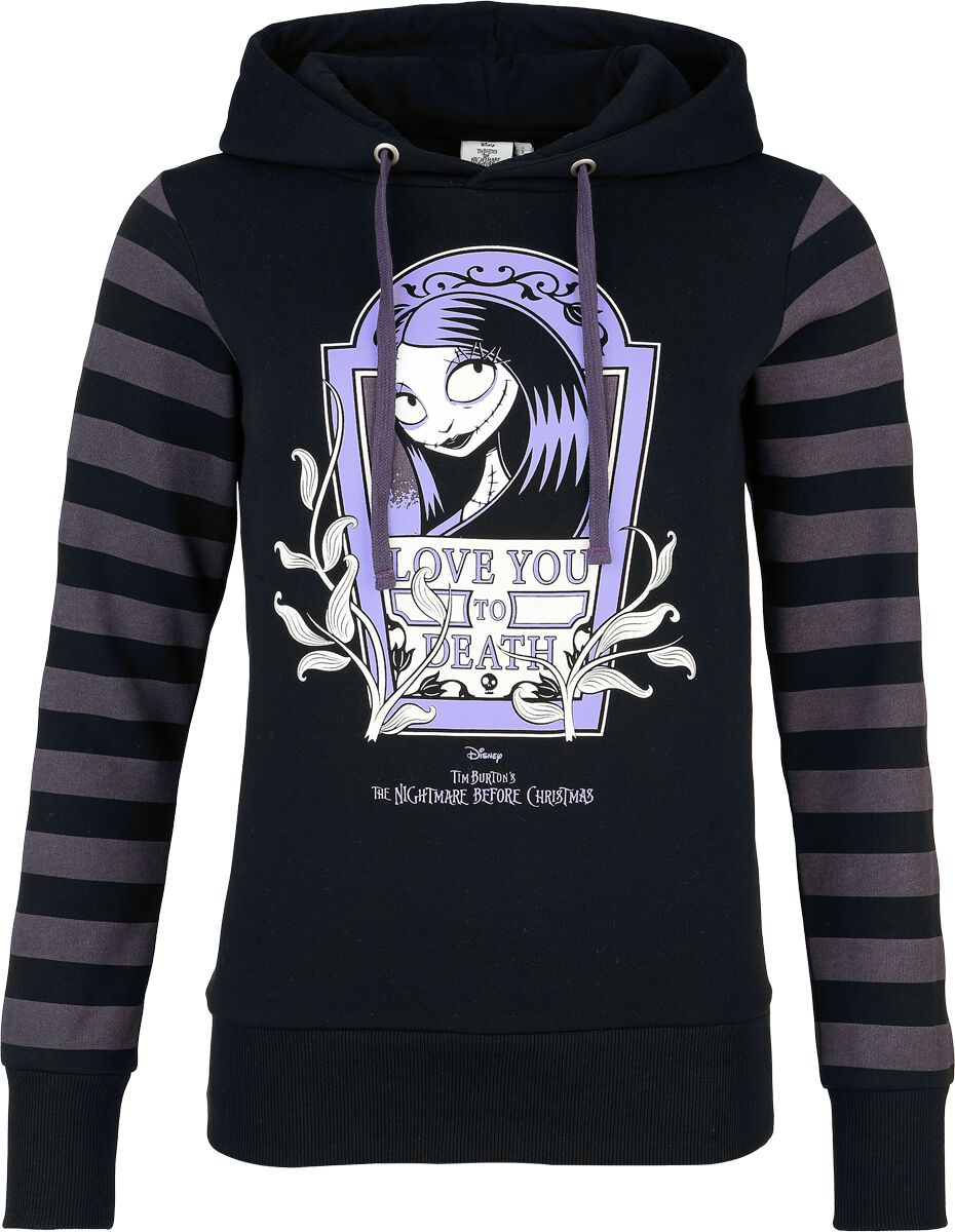 The Nightmare Before Christmas - Disney Kapuzenpullover - Love You To Death - S bis 3XL - für Damen - Größe XXL - schwarz/lila  - EMP exklusives von The Nightmare Before Christmas
