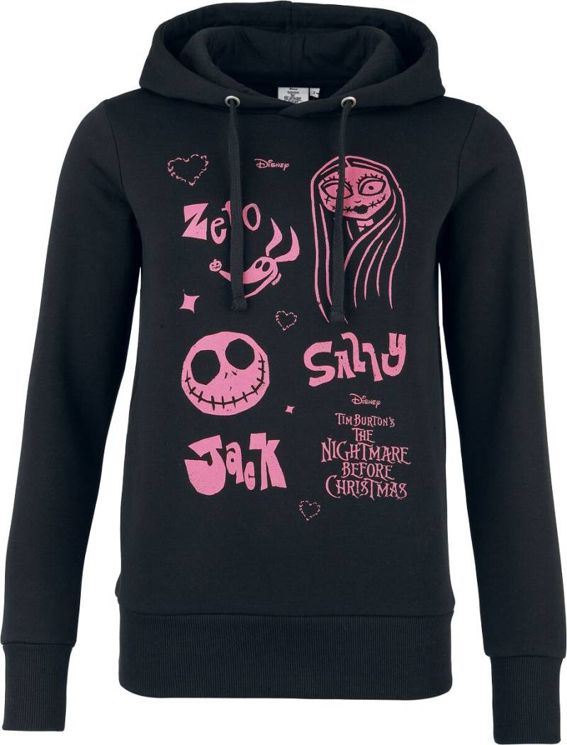 The Nightmare Before Christmas - Disney Kapuzenpullover - Zero, Sally, Jack - S bis 3XL - für Damen - Größe L - schwarz  - EMP exklusives Merchandise! von The Nightmare Before Christmas