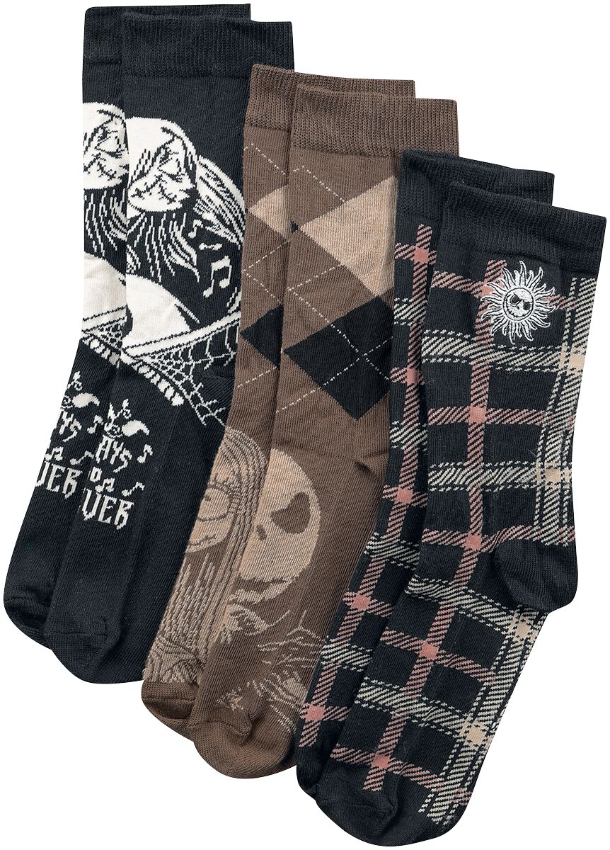 The Nightmare Before Christmas - Disney Socken - Jack & Sally - EU 35-38 - für Damen - Größe EU 35-38 - multicolor  - EMP exklusives Merchandise! von The Nightmare Before Christmas